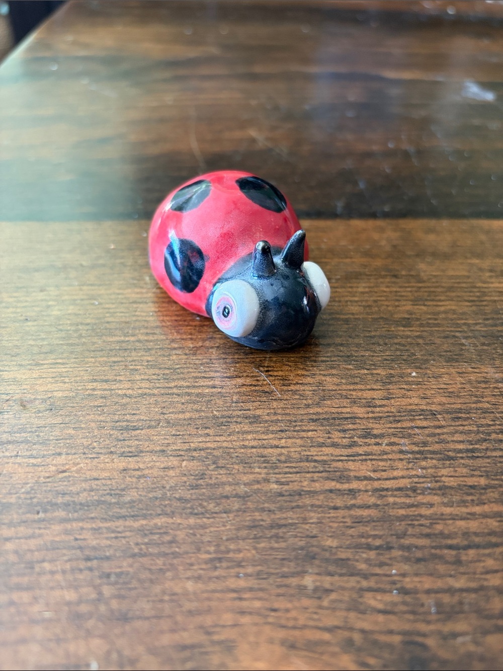 Handmade ceramic ladybug